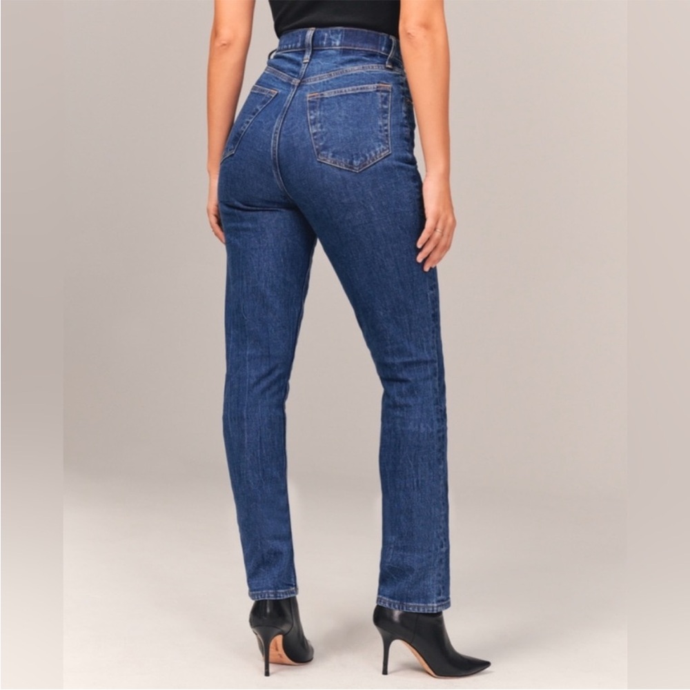 Abercrombie & Fitch 90s Straight Ultra High Rise Curve Love Denim Jeans 27 - Picture 2 of 7